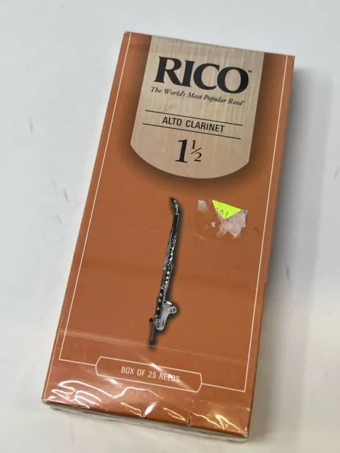 Rico Alto Clarinet Reeds strength 1.5  ( 25 per pack )   new