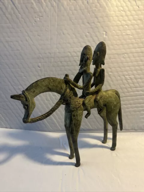Cheval et couple de  Cavalier en Bronze Art Africain Dogon Mali ?