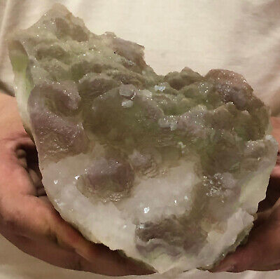 3.43lb  Natural Green cubic Fluorite Crystal Cluster mineral sample healing 212