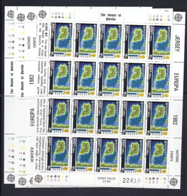 GB JERSEY 1982 EUROPA sheetlets of 20 VF MNH