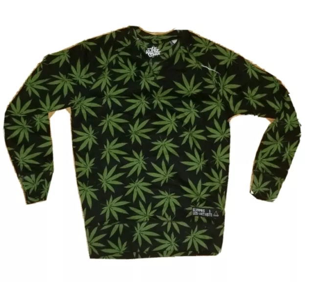 NWOT ELEVEN PARIS x Les (Art)ists Wiz Khalifa Cannabis Crewneck Sweatshirt sz XS