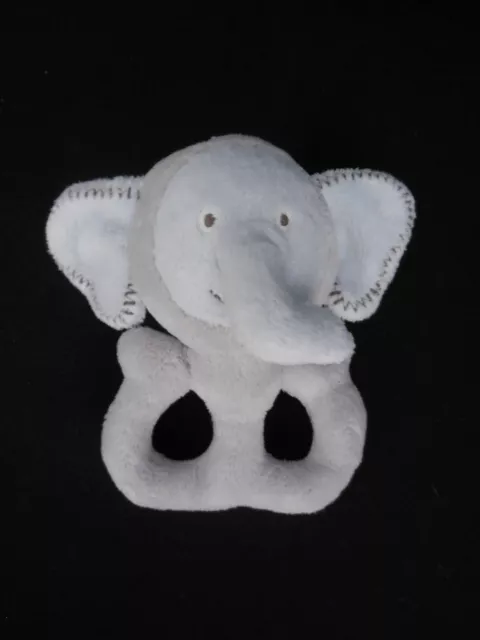 doudou hochet éléphant gris bleu OBAIBI