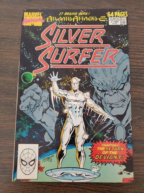 SILVER SURFER ANNUAL #2 (1989, Marvel) ATLANTIS ATTACKS~Return Of The Deviant