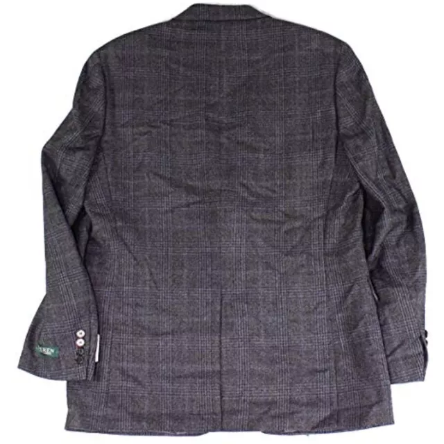 MSRP $375 Ralph Lauren Blazer Long Plaid Wool Gray Size 42 Long 2