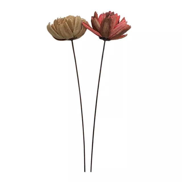 2 Pcs Fiori Secchi Decorazione Per La Casa Mazzo Di Artificiali Vasi Rosa