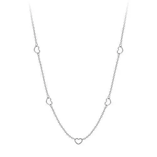 555Jewelry Womens Stainless Steel Mini Multi Heart Love Dainty Chain Necklace