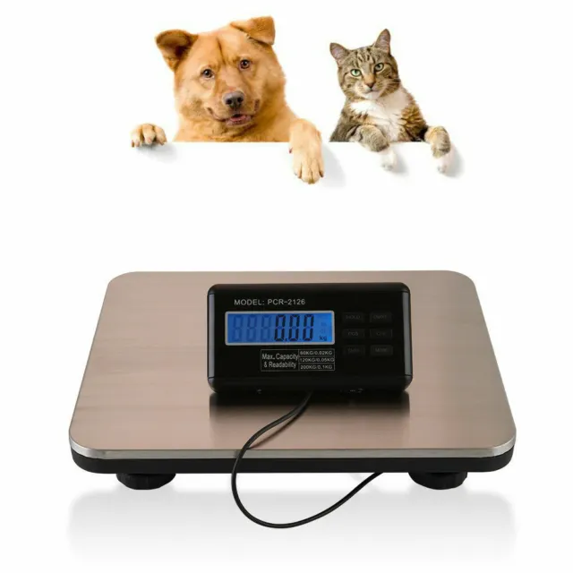 660lbs Weight LCD AC Digital Floor Bench Scale Postal Platform Shipping 300kg