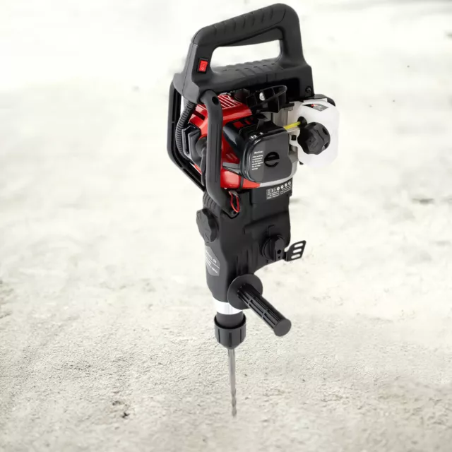 3 in1 Concrete Breaker Gasoline Demolition Drilling Machine Rock Crushing 32.6CC