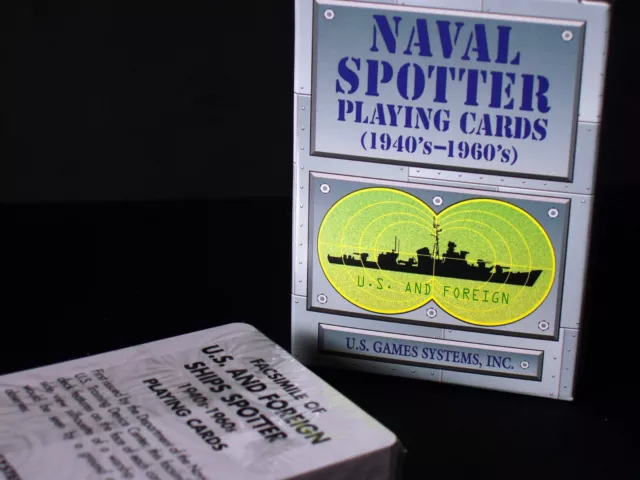 Mazo de cartas Naval Spotter jugando 1940-60 - nuevo sin usar stock antiguo