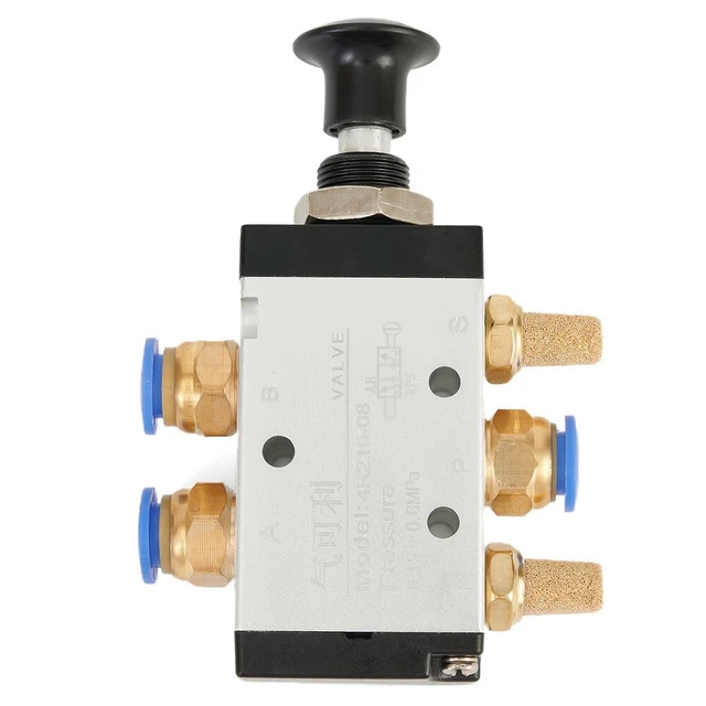 4R21008 Push Pull Pneumatic Valve 5 Way 2 Pos 14 BSPT Connector Silencer Deal