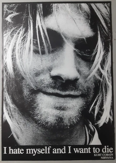 Kurt Cobain/Nirvana : I hate myself rare 1994 UK Import poster