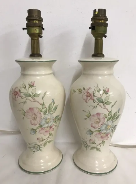 2x St Michael/Marks & Spencer/M&S Ceramic ‘Edwardian Lady’ Lamp/Light Bases Pair