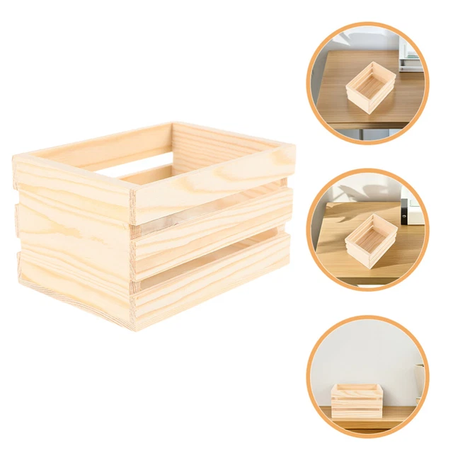 Yardwe Lot De 4 Caisses Miniatures En PVC Pour Maison De Poupée - Déco Rustique - Accessoire De Micro-Scène