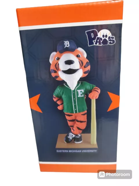 Detroit Tigers SGA Paws Eastern Michigan University Bobblehead 2023 Sealed