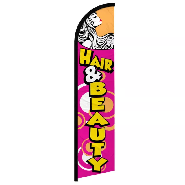 Hair & Beauty Full Curve Windless Swooper Flag Salon
