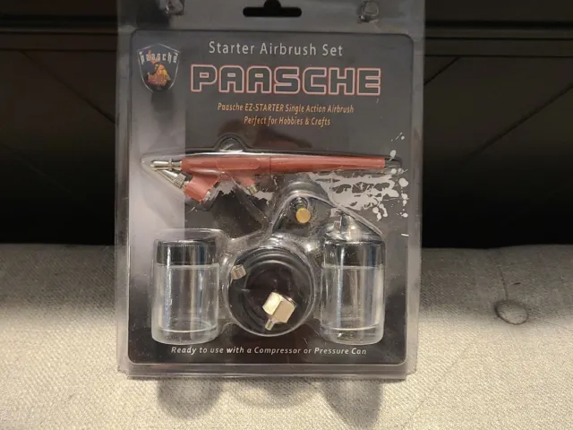 PAASCHE Starter Airbrush Set Single Action Hobbies Crafts Figurines Modeling DnD