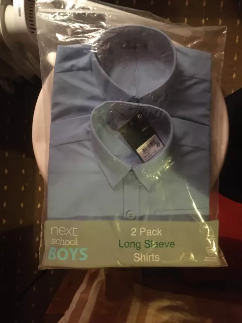 NEXT Boys Long Sleeve school Shirts Two Pack 4yrs