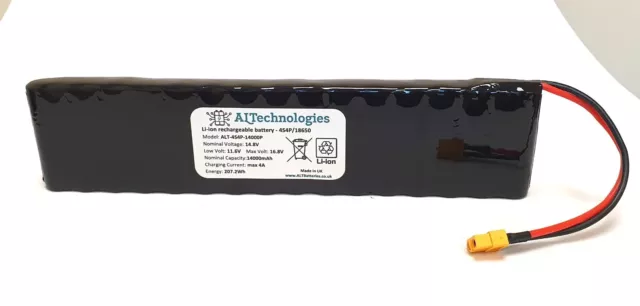 14.8V 14Ah ND2 bait boat Lithium Large Battery Pack Li-ion ALTechnologies