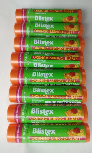 Lot of 8 Blistex Lip Balm Orange Mango Blast SEALED