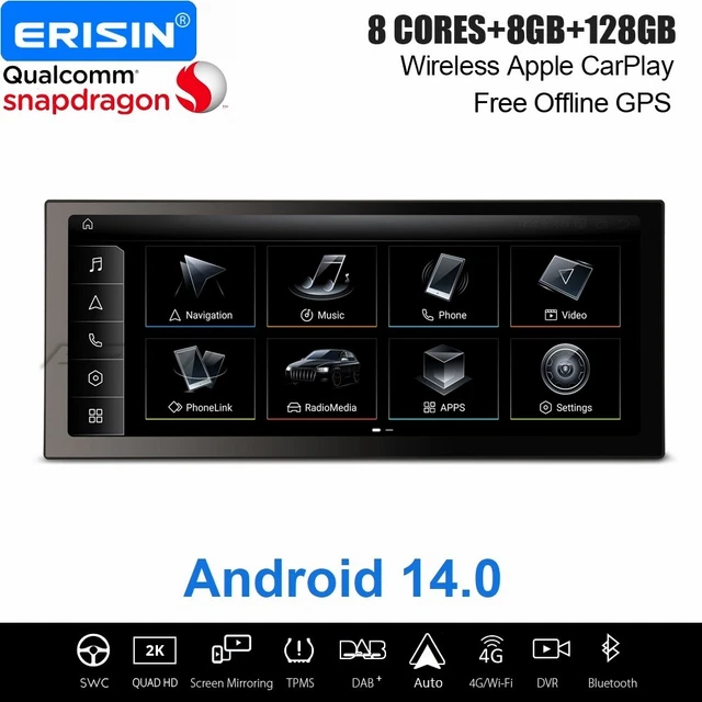 8G+128G] 12,3 pollici 8 Core Android 13 Autoradio Navigatore per Audi A4/A5/ B8/S4/S5 Supporto GPS Navi Carplay IPS WiFi 4G DAB+ DVR Bluetooth Idrive