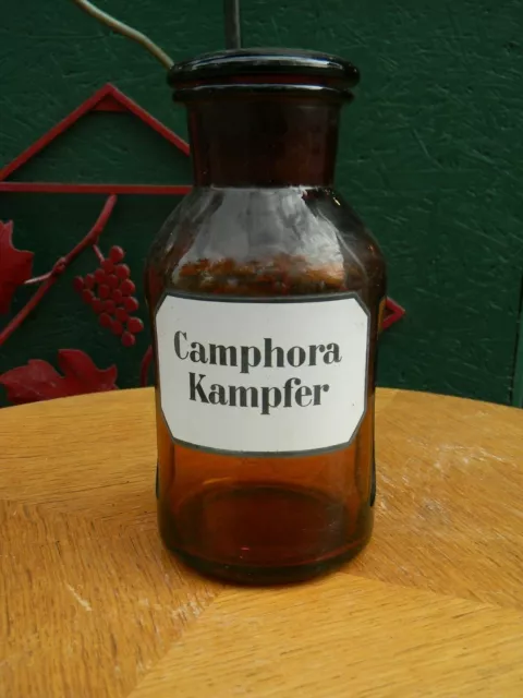 Flasche Apotheke Apotheker Antik Camphora Kampfer