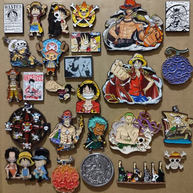 One Piece Enamel Pins Lot Pirate Anime Collectible Brooches You Choose Which