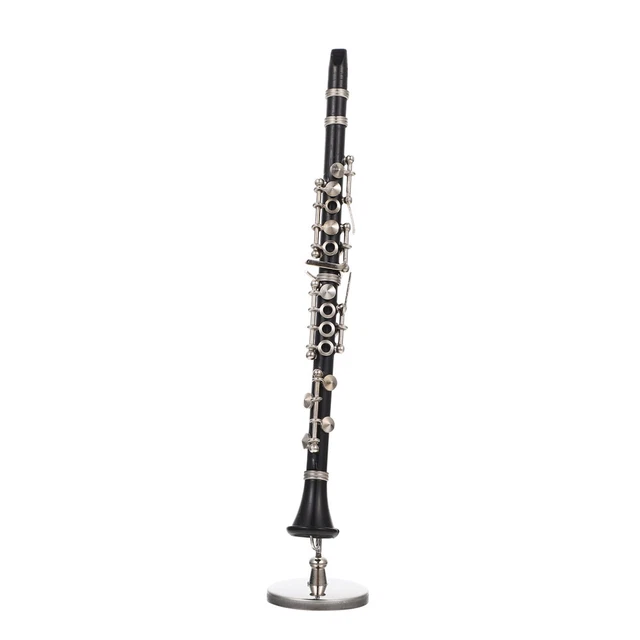 Instrumento de clarinete adorno decoraciones para salas de casa negro oficina