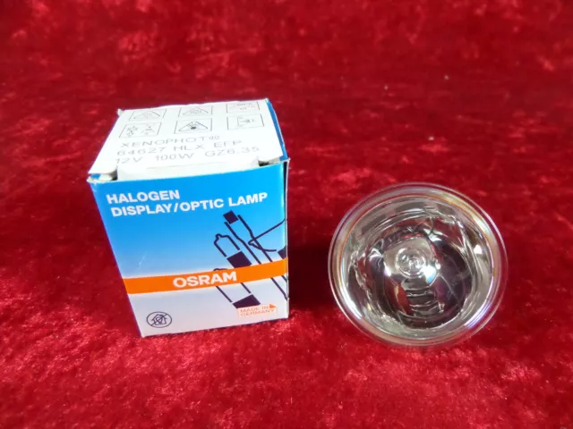 12 Volt/100 Watt Projektionslampe OSRAM HLX für Super 8 Projektoren NEU! GZ 6.35