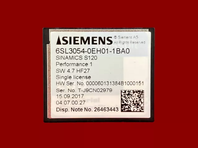 Siemens 6SL3054-0EH01-1BA0 SINAMICS S120 CompactFlash Card
