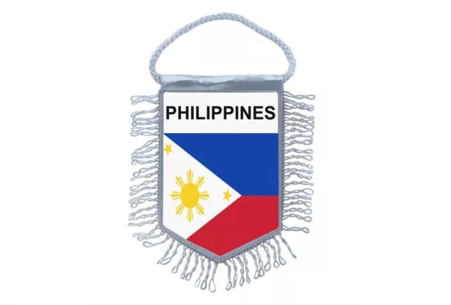 Mini banner flag pennant window mirror cars country banner philippines