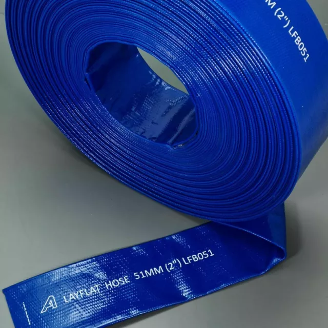 PVC Layflat Hose Pipes Water Delivery Discharge Irrigation Lay Flat 4 BAR Rated 3