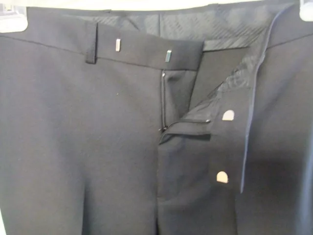 Pantalones negros para hombre, madera verde, cintura 38" pierna interior S, poliéster 7170 3