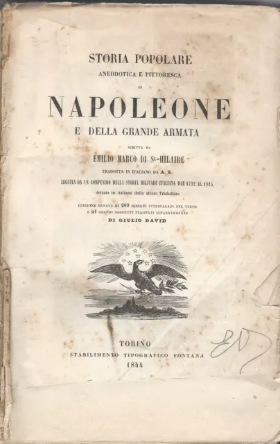 Storia popolare aneddotica e pittoresca di Napoleone e della grande armata. . Em