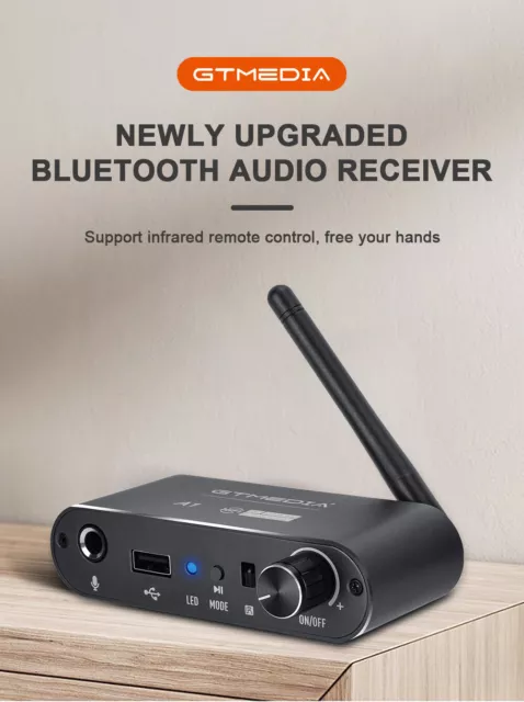 Bluetooth 5.1 Receiver Empfänger Coaxial Aux Audio Adapter U Disk Fernbedienung