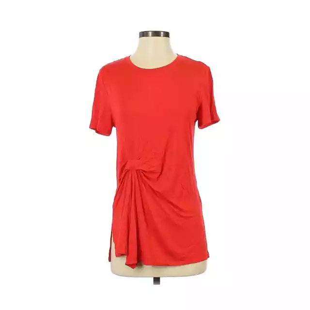 NWOT RACHEL Rachel Roy Red Knot Front Short Sleeve T-Shirt Top, Women's Medium
