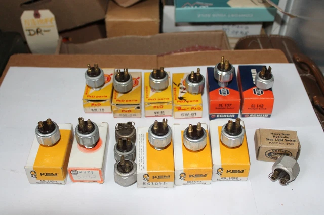15 Hydraulic Brake Light Switchs, Chrysler,Desoto,Dodge,Olds,Pontiac,Ford,Pack.