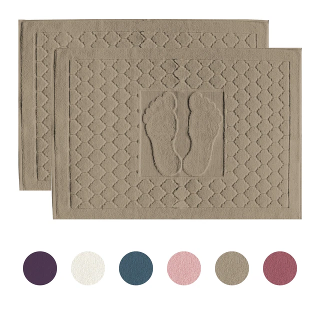 2er-Set Frottee Duschvorleger Badvorleger 50x70 cm Badteppich Badematte Dream