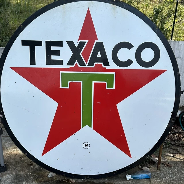 TEXACO VINTAGE GAS Oil Collectable Tanker Porcelain Sign EUR 3.805,36