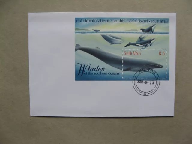 SOUTH AFRICA, cover (not FD) 2000, S/S whales