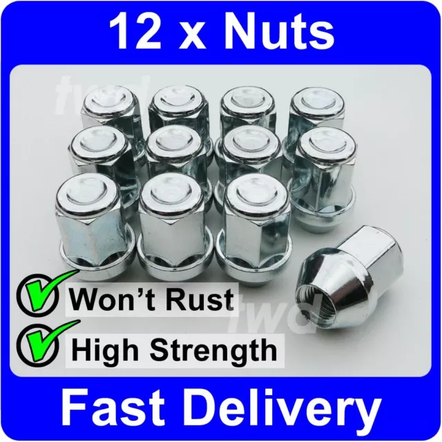 12 x COMPATIBLE ALLOY WHEEL NUTS FOR FORD FIESTA (M12x1.5) LUG BOLT SET [V30]