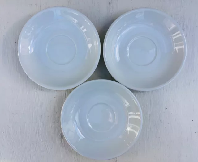 3 Williams Sonoma Everyday Dinnerware Replacement White Saucers Only 6 1/8”