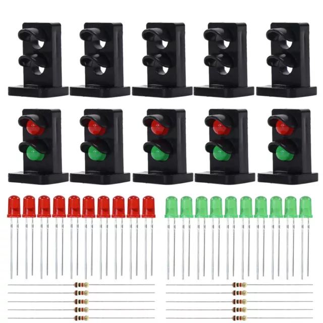 JTD25 10 sets Target Faces With LEDs for Railway Dwarf signal O Scale 2 Aspects