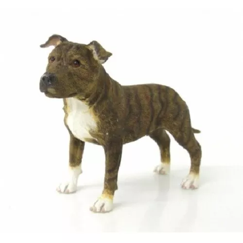 Staffordshire Terrier Brindle Staffy Dog Ornament Figurine Gift Boxed