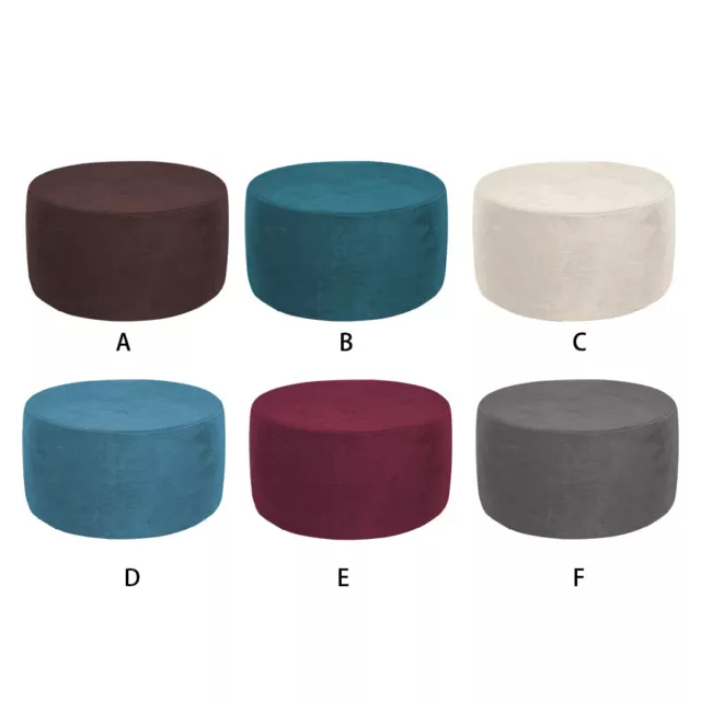Ottoman Fresh Look With Round Ottoman Cover Made Velvet Fabric For Touch
