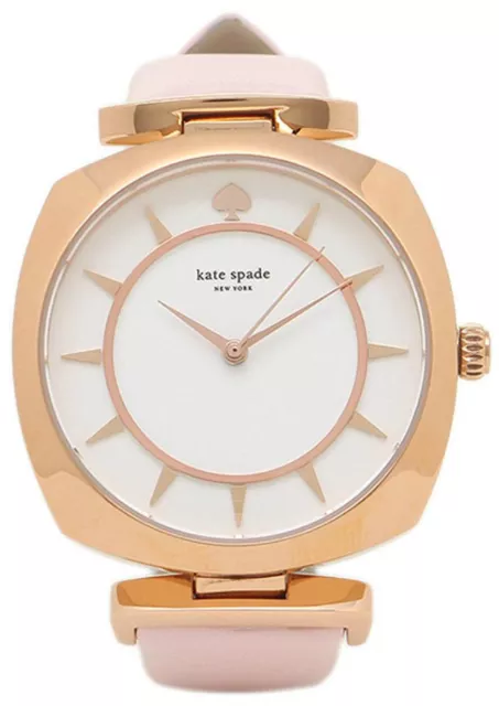 Kate Spade KSW1226 Barrow Vachetta White Dial Pink Leather Strap Women's Watch