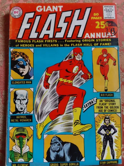 Giant Flash Annual. No.1. 1963, Fn. Silver Age Dc Comic.