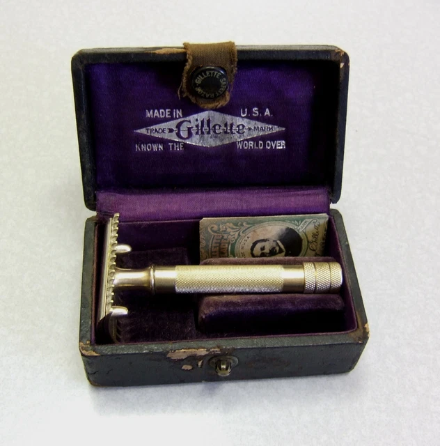 Gillette Single Ring DE Safety Razor Set in Case