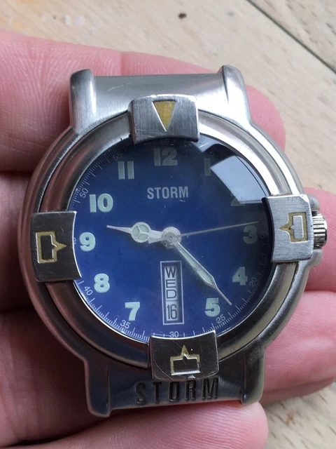 Storm Aqua Date Herren Vintage Uhr Betriebsordnung
