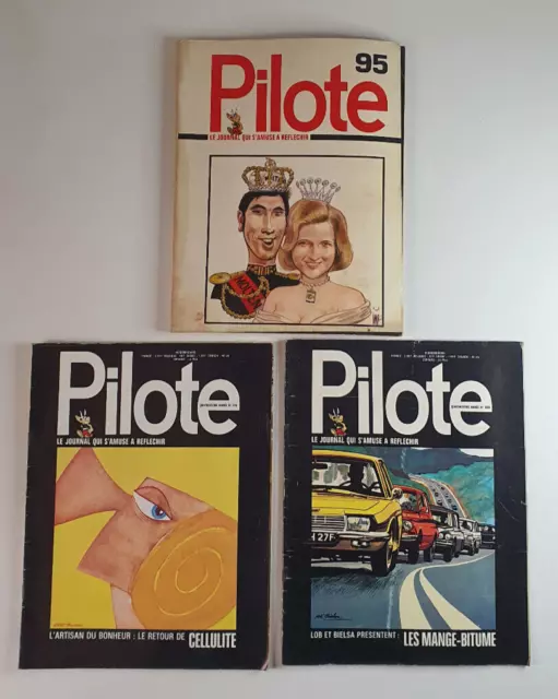 LOT Pilote N°666, N°674 et Pilote 95: N°643, N°644, N°645, N°646 - Hebdo.- 1972