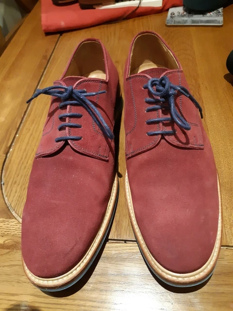 MENS RUSSELL Bromley Red Suede Shoes UK 10 Used 16.00 PicClick UK